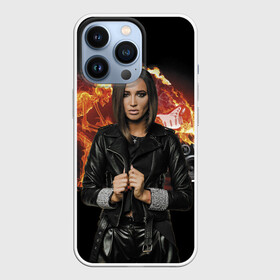 Чехол для iPhone 13 Pro с принтом Olga Buzova в Екатеринбурге,  |  | celebrity | eyes | face | fire | flame | guitar | hands | lips | rock | skeleton | skull | star | view | взгляд | гитара | глаза | губы | звезда | знаменитость | лицо | огонь | пламя | рок | руки | скелет | череп