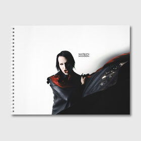 Альбом для рисования с принтом Marilyn Manson в Екатеринбурге, 100% бумага
 | матовая бумага, плотность 200 мг. | art | logo | manson | marilyn | rock | usa | великий | лого | логотип | мэнсон | мэрилин | рок | ужасный