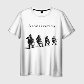 Мужская футболка 3D с принтом Apocalyptica в Екатеринбурге, 100% полиэфир | прямой крой, круглый вырез горловины, длина до линии бедер | apocalyptica | eicca toppinen | finland | heavy | helsenki | metall | metallica | mikko sirn | paavo ltjnen | perttu kivilaakso | rock | апоклиптика | виолончель | рок | симфонический рок | финляндия | эйкка топпинен