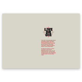 Поздравительная открытка с принтом Live or die. в Екатеринбурге, 100% бумага | плотность бумаги 280 г/м2, матовая, на обратной стороне линовка и место для марки
 | live or die | живи или умри | жить или умереть | минимализм | мотивирующие надписи | популярные иллюстрации