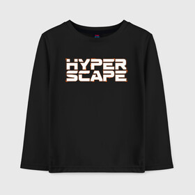 Детский лонгслив хлопок с принтом Hyper Scape в Екатеринбурге, 100% хлопок | круглый вырез горловины, полуприлегающий силуэт, длина до линии бедер | esport | games | hyper scape | twitch | игроки | игролюбители | игроманы | игры | киберспорт | королевская битва | корона | твич | хупер скайп | хупер скайпе