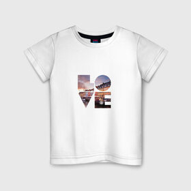 Детская футболка хлопок с принтом Love в Екатеринбурге, 100% хлопок | круглый вырез горловины, полуприлегающий силуэт, длина до линии бедер | love | город | копенгаген | любовь | центр