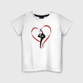 Детская футболка хлопок с принтом Гимнастика в Екатеринбурге, 100% хлопок | круглый вырез горловины, полуприлегающий силуэт, длина до линии бедер | 