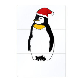 Магнитный плакат 2Х3 с принтом Новогодний Пингвин в Екатеринбурге, Полимерный материал с магнитным слоем | 6 деталей размером 9*9 см | bird | christmas | ice | new year | winter | арктика | дед мороз | дикий | животные | звери | зима | зимний | колпак | крылья | милый | мультяшный | новый год | пингвины | подарок | праздник | птенец | птица | птичка