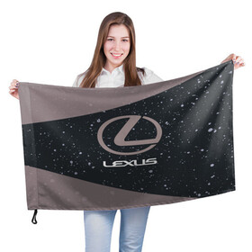 Флаг 3D с принтом LEXUS / ЛЕКСУС в Екатеринбурге, 100% полиэстер | плотность ткани — 95 г/м2, размер — 67 х 109 см. Принт наносится с одной стороны | auto | lexus | logo | moto | symbol | авто | автомобиль | гонки | лексус | лого | логотип | логотипы | марка | машина | мото | символ | символы