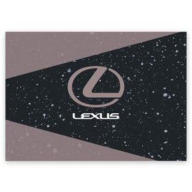 Поздравительная открытка с принтом LEXUS / ЛЕКСУС в Екатеринбурге, 100% бумага | плотность бумаги 280 г/м2, матовая, на обратной стороне линовка и место для марки
 | auto | lexus | logo | moto | symbol | авто | автомобиль | гонки | лексус | лого | логотип | логотипы | марка | машина | мото | символ | символы
