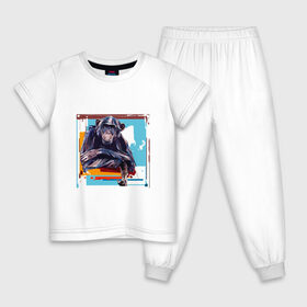 Детская пижама хлопок с принтом Pop art 21-12-1 в Екатеринбурге, 100% хлопок |  брюки и футболка прямого кроя, без карманов, на брюках мягкая резинка на поясе и по низу штанин
 | pin up | искусство | поп культура | популярное | ретро