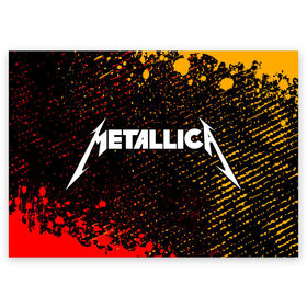 Поздравительная открытка с принтом METALLICA / МЕТАЛЛИКА в Екатеринбурге, 100% бумага | плотность бумаги 280 г/м2, матовая, на обратной стороне линовка и место для марки
 | Тематика изображения на принте: hetfield | james | logo | metal | metalica | metallica | music | rock | star | джеймс | звезда | знак | ларс | лого | логотип | логотипы | метал | металика | металлика | музыка | рок | символ | символы | ульрих | хэтфилд