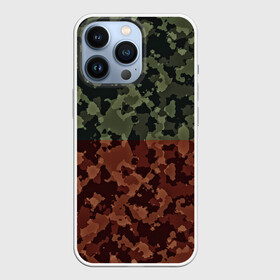 Чехол для iPhone 13 Pro с принтом Двойной камуфляж в Екатеринбурге,  |  | Тематика изображения на принте: военное | двойной камуфляж | камуфляж | милитари | текстура