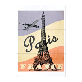 Магнитный плакат 2Х3 с принтом Paris/Париж в Екатеринбурге, Полимерный материал с магнитным слоем | 6 деталей размером 9*9 см | airplane | city | elf tower | flag | france | illustration | landmark | paris | tower | башня | город | достопримечательность | иллюстрация | париж | самолёт | флаг | флаг франции | франция | эльфивая башня