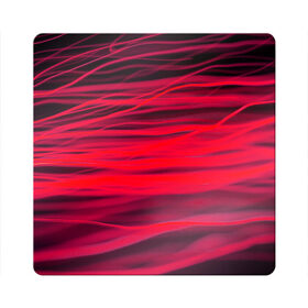 Магнит виниловый Квадрат с принтом Reding в Екатеринбурге, полимерный материал с магнитным слоем | размер 9*9 см, закругленные углы | abstraction | blur | light | lines | red | абстракция | красный | линии | размытость | свет