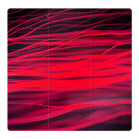 Магнитный плакат 3Х3 с принтом Reding в Екатеринбурге, Полимерный материал с магнитным слоем | 9 деталей размером 9*9 см | abstraction | blur | light | lines | red | абстракция | красный | линии | размытость | свет