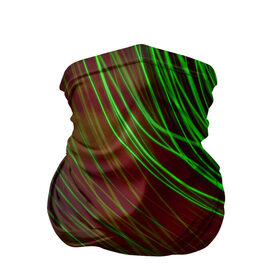 Бандана-труба 3D с принтом Qleen в Екатеринбурге, 100% полиэстер, ткань с особыми свойствами — Activecool | плотность 150‒180 г/м2; хорошо тянется, но сохраняет форму | Тематика изображения на принте: abstraction | blur | green | light | lines | абстракция | зелёный | линии | размытость | свет