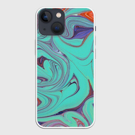 Чехол для iPhone 13 mini с принтом Olimpius в Екатеринбурге,  |  | abstraction | colorful | mixing | paint | stains | абстракция | краска | разводы | разноцветный | смешивание