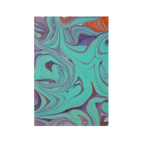 Обложка для паспорта матовая кожа с принтом Olimpius в Екатеринбурге, натуральная матовая кожа | размер 19,3 х 13,7 см; прозрачные пластиковые крепления | abstraction | colorful | mixing | paint | stains | абстракция | краска | разводы | разноцветный | смешивание