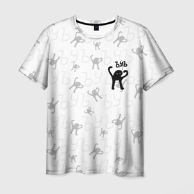 Мужская футболка 3D с принтом ЪУЪ СЪУКА в Екатеринбурге, 100% полиэфир | прямой крой, круглый вырез горловины, длина до линии бедер | cat | mem | memes | злой | интернет | кот | мем | мем кот | приколы | съука | ъуъ | ъуъ съука