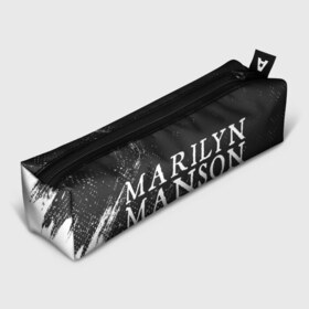 Пенал 3D с принтом MARILYN MANSON М МЭНСОН в Екатеринбурге, 100% полиэстер | плотная ткань, застежка на молнии | logo | manson | marilyn | music | rock | группа | лого | логотип | логотипы | менсон | мерилин | мерлин | музыка | мэнсон | мэрилин | рок | символ