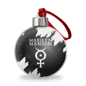 Ёлочный шар с принтом MARILYN MANSON / М. МЭНСОН в Екатеринбурге, Пластик | Диаметр: 77 мм | logo | manson | marilyn | music | rock | группа | лого | логотип | логотипы | менсон | мерилин | мерлин | музыка | мэнсон | мэрилин | рок | символ