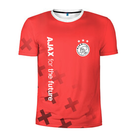 Мужская футболка 3D спортивная с принтом Ajax Amsterdam в Екатеринбурге, 100% полиэстер с улучшенными характеристиками | приталенный силуэт, круглая горловина, широкие плечи, сужается к линии бедра | ajax | fc ajax | аякс | фк аякс | футбол