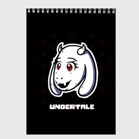 Скетчбук с принтом UNDERTALE в Екатеринбурге, 100% бумага
 | 48 листов, плотность листов — 100 г/м2, плотность картонной обложки — 250 г/м2. Листы скреплены сверху удобной пружинной спиралью | sans | undertale | андертале | андертейл | игра | подземная история | подземная сказка | санс | ундертале