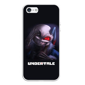 Чехол для iPhone 5/5S матовый с принтом UNDERTALE в Екатеринбурге, Силикон | Область печати: задняя сторона чехла, без боковых панелей | sans | undertale | андертале | андертейл | игра | подземная история | подземная сказка | санс | ундертале