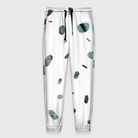 Мужские брюки 3D с принтом Галька в Екатеринбурге, 100% полиэстер | манжеты по низу, эластичный пояс регулируется шнурком, по бокам два кармана без застежек, внутренняя часть кармана из мелкой сетки | абстракция | галька | камни | минимализм