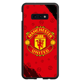 Чехол для Samsung S10E с принтом MANCHESTER UNITED в Екатеринбурге, Силикон | Область печати: задняя сторона чехла, без боковых панелей | club | footbal | logo | manchester | united | знак | клуб | лого | логотип | логотипы | манчестер | символ | символы | форма | футбол | футбольная | футбольный | юнайтед