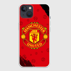 Чехол для iPhone 13 с принтом MANCHESTER UNITED в Екатеринбурге,  |  | club | footbal | logo | manchester | united | знак | клуб | лого | логотип | логотипы | манчестер | символ | символы | форма | футбол | футбольная | футбольный | юнайтед