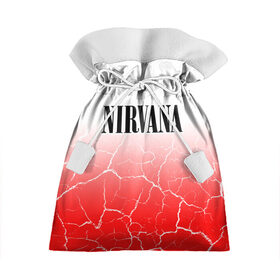 Подарочный 3D мешок с принтом NIRVANA / НИРВАНА в Екатеринбурге, 100% полиэстер | Размер: 29*39 см | band | cobain | face | kurt | logo | music | nirvana | rock | rocknroll | группа | кобейн | курт | лого | логотип | музыка | музыкальная | нирвана | рожица | рок | рокнролл | символ