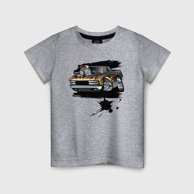 Детская футболка хлопок с принтом гоночная машина в Екатеринбурге, 100% хлопок | круглый вырез горловины, полуприлегающий силуэт, длина до линии бедер | hot wheels | гонка | гоночная машина | машины | спортивная машина