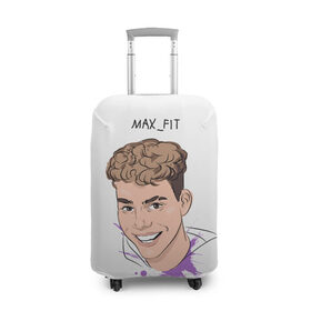 Чехол для чемодана 3D с принтом Max_Fit в Екатеринбурге, 86% полиэфир, 14% спандекс | двустороннее нанесение принта, прорези для ручек и колес | blogger | xbloggers | xhouse | блогер | блогеры | инстаграм | тикток