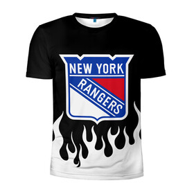 Мужская футболка 3D спортивная с принтом Нью-Йорк Рейнджерс в Екатеринбурге, 100% полиэстер с улучшенными характеристиками | приталенный силуэт, круглая горловина, широкие плечи, сужается к линии бедра | Тематика изображения на принте: hockey | new york | new york rangers | nhl | rangers | usa | нхл | нью йорк | нью йорк рейнджерс | рейнджерс | спорт | сша | хоккей | шайба