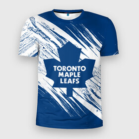Мужская футболка 3D спортивная с принтом Toronto Maple Leafs,  в Екатеринбурге, 100% полиэстер с улучшенными характеристиками | приталенный силуэт, круглая горловина, широкие плечи, сужается к линии бедра | Тематика изображения на принте: hockey | maple leafs | nhl | toronto | toronto maple leafs | usa | мейпл лифс | нхл | спорт | сша | торонто | торонто мейпл лифс | хоккей | шайба