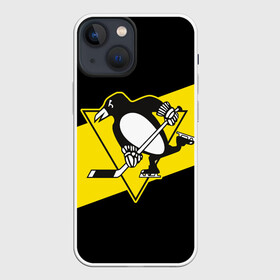 Чехол для iPhone 13 mini с принтом Питтсбург Пингвинз в Екатеринбурге,  |  | hockey | nhl | penguins | pittsburg | pittsburgh | pittsburgh penguins | usa | нхл | пингвинз | питтсбург | питтсбург пингвинз | спорт | сша | хоккей | шайба