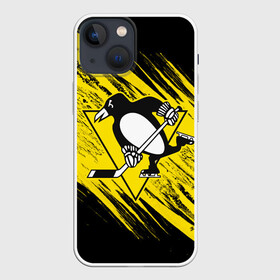 Чехол для iPhone 13 mini с принтом Pittsburgh Penguins Sport в Екатеринбурге,  |  | hockey | nhl | penguins | pittsburg | pittsburgh | pittsburgh penguins | usa | нхл | пингвинз | питтсбург | питтсбург пингвинз | спорт | сша | хоккей | шайба