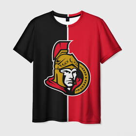Мужская футболка 3D с принтом Ottawa Senators в Екатеринбурге, 100% полиэфир | прямой крой, круглый вырез горловины, длина до линии бедер | Тематика изображения на принте: hockey | nhl | ottawa | ottawa senators | senators | usa | нхл | оттава | оттава сенаторз | сенаторз | спорт | сша | хоккей | шайба