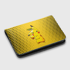 Картхолдер с принтом с принтом Pikachu Pika Pika в Екатеринбурге, натуральная матовая кожа | размер 7,3 х 10 см; кардхолдер имеет 4 кармана для карт; | pika | pikachu | аниме | детская | детям | игры | молния | мышка | мышь | пика | пикачу | покемон | покемоны
