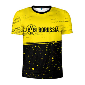 Мужская футболка 3D спортивная с принтом BORUSSIA / Боруссия в Екатеринбурге, 100% полиэстер с улучшенными характеристиками | приталенный силуэт, круглая горловина, широкие плечи, сужается к линии бедра | borussia | club | dortmund | footbal | logo | боруссия | дортмунд | знак | клуб | логотип | логотипы | символ | символы | форма | футбол | футбольная | футбольный