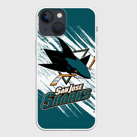 Чехол для iPhone 13 mini с принтом Сан Хосе Шаркс в Екатеринбурге,  |  | hockey | nhl | san jose | san jose sharks | sharks | usa | нхл | сан хосе | сан хосе шаркс | спорт | сша | хоккей | шайба | шаркс