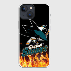 Чехол для iPhone 13 mini с принтом Сан Хосе Шаркс в Екатеринбурге,  |  | hockey | nhl | san jose | san jose sharks | sharks | usa | нхл | сан хосе | сан хосе шаркс | спорт | сша | хоккей | шайба | шаркс