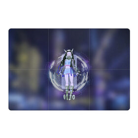 Магнитный плакат 3Х2 с принтом Nezuko Cyberpunk в Екатеринбурге, Полимерный материал с магнитным слоем | 6 деталей размером 9*9 см | Тематика изображения на принте: cyberpunk | demon slayer | kamado | kimetsu no aiba | nezuko | камадо | киберпанк | незуко