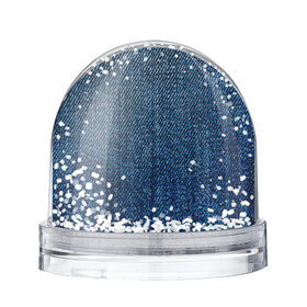 Снежный шар с принтом Джинса в Екатеринбурге, Пластик | Изображение внутри шара печатается на глянцевой фотобумаге с двух сторон | blue | джинса | джинсовая текстура | текстуры | цвет джинса