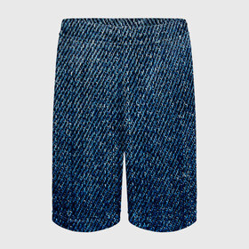 Детские спортивные шорты 3D с принтом Джинса в Екатеринбурге,  100% полиэстер
 | пояс оформлен широкой мягкой резинкой, ткань тянется
 | Тематика изображения на принте: blue | джинса | джинсовая текстура | текстуры | цвет джинса