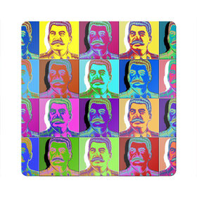 Магнит виниловый Квадрат с принтом Stalin pop-art в Екатеринбурге, полимерный материал с магнитным слоем | размер 9*9 см, закругленные углы | chief | color | eyes | moustache | pop art | stalin | view | взгляд | вождь | глаза | поп  арт | сталин | усы | цвет