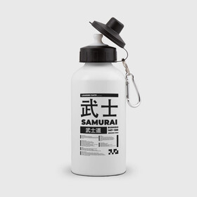 Бутылка спортивная с принтом КИБЕРПАНК,SAMURAI,САМУРАЙ, в Екатеринбурге, металл | емкость — 500 мл, в комплекте две пластиковые крышки и карабин для крепления | Тематика изображения на принте: samurai | бусидо | иероглифы | киберпанк | самурай | символы | сэнгоку дзидай | японский