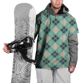 Накидка на куртку 3D с принтом Свитер в Екатеринбурге, 100% полиэстер |  | бабушка связала | бабушкин свитер | вязаный | вязаный свитер | зимний свитер | принт | принт свитера | ромб | свитер