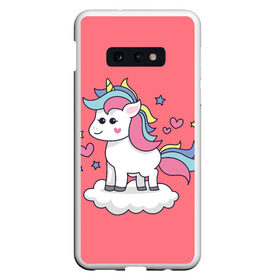 Чехол для Samsung S10E с принтом Unicorn в Екатеринбурге, Силикон | Область печати: задняя сторона чехла, без боковых панелей | animal | единорог | животные | звери