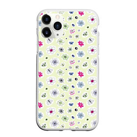 Чехол для iPhone 11 Pro Max матовый с принтом Милые цветочки в Екатеринбурге, Силикон |  | Тематика изображения на принте: арт | бабочка | бабочки | камень | камни | камушки | рисунок | семена | стикеры | цветок | цветы