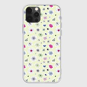 Чехол для iPhone 12 Pro Max с принтом Милые цветочки в Екатеринбурге, Силикон |  | арт | бабочка | бабочки | камень | камни | камушки | рисунок | семена | стикеры | цветок | цветы