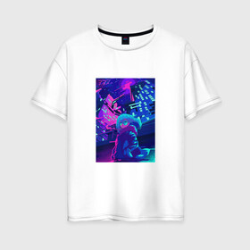 Женская футболка хлопок Oversize с принтом Anime 10-12 в Екатеринбурге, 100% хлопок | свободный крой, круглый ворот, спущенный рукав, длина до линии бедер
 | aesthetic art | art | vaporwave | аниме | мультфильмы